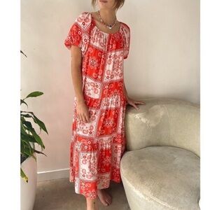 Lisa Says Gah Joni Short Sleeve Maxi Dress Size S